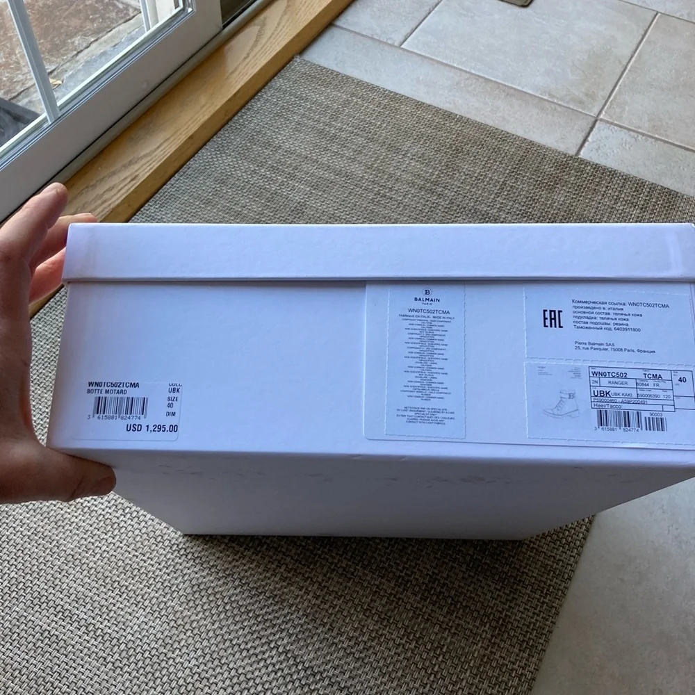 Balmain Ranger Romy Monogram Combat Boots 40 NIB - Picture 10 of 13
